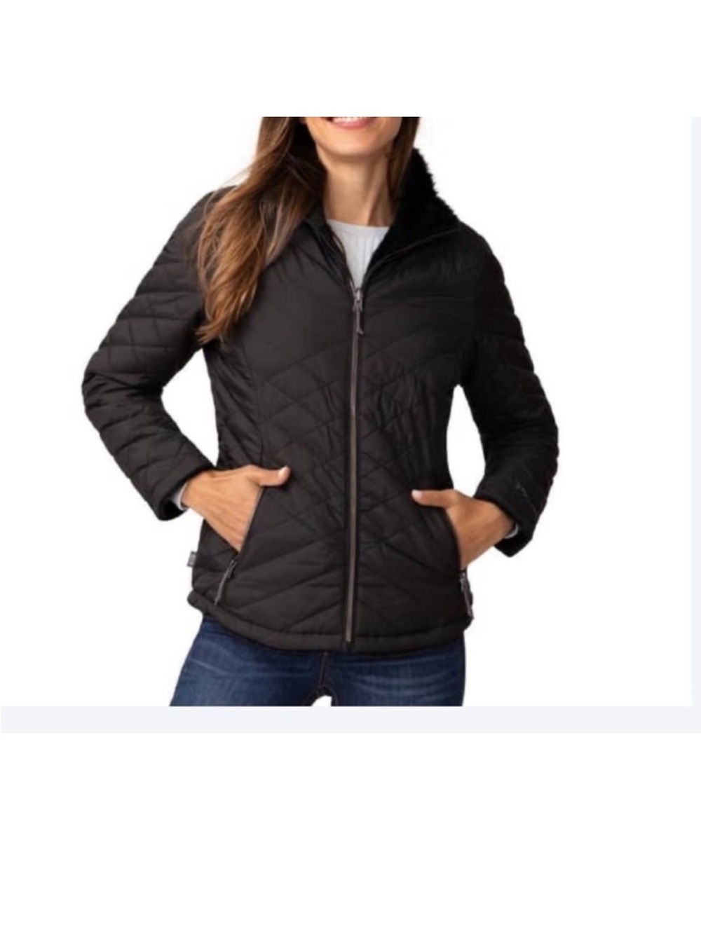 Free Country Reversible Black Quilted Puffer Jacket